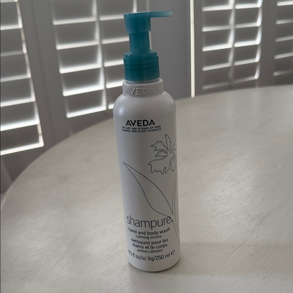 AVEDA Shampure Hand & Body Wash — White Bottle with Teal Pump